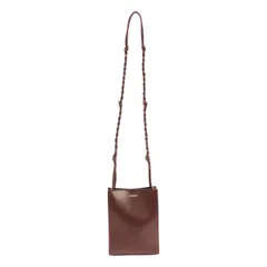 【美品】  JIL SANDER / ジルサンダー | TANGLE SMALL / タングル スモール ロゴ ショルダーバッグ | ボルドー | レディース