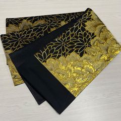 全通 袋帯 振袖などにも 大輪 薔薇 金糸 銀糸 正絹 SA136 - メルカリ