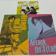 進撃の巨人　リヴァイ　エレン　ミカサ　ポストカード　3枚　イラストカード