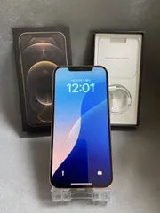 美品中古 Appleストア版 SIMフリー iPhone12 Pro Max 128GB ゴールド色