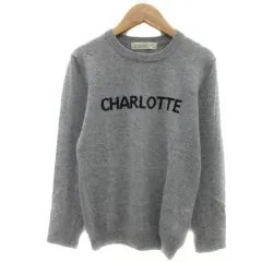 B&Y ユナイテッドアローズ BEAUTY&YOUTH ビューティー&ユース ニット カットソー 長袖 ラウンドネック プリント グレー 黒 ブラック /YS34