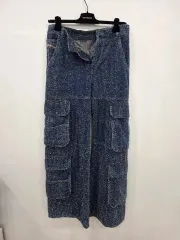 DIESEL ブルー ツイード カーゴ パンツ w26