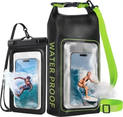 スマホ 防水ケース 防水バッグ 2個セット 防水ポーチ 携帯防水ケース IPX8認証 完全防水 水中撮影 高透過率 顔認証 タッチ快適 押し易いサ
