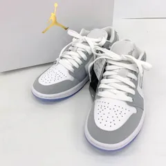 NIKE WMNS ナイキ スニーカー シューズ Air Jordan 1 Low wolf grey エアジョーダン 1 ロー DC0774-105 レディース 22.5cm 靴 DF17150■