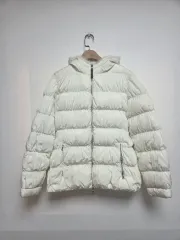 PRADA プラダ レディース ファー フード ダウンジャケット ホワイト(42)