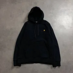 GQ3898◇carhartt WIP : HOODED AMERICAN SCRIPT SWEAT◇XL◇ネイビー カーハート スウェットプルオーバーパーカー