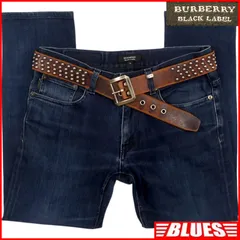 BURBERRY BLACK LABE 廃盤 バーバリーブラックレーベル ジーンズ デニム W31 スリム スキニー メンズ 76 日本製 チェック バーバリー_ウエスト78cmから82cm一覧←SEULB屋着古← HN2311