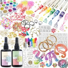 【新品】 紗や工房 レジン セット 子供 キッズ キット 初心者 親子 シリコンモールド レジンペン ライト プレゼント 福袋 ギフト スターターキット レジン液 アルファベット モールド 封入パーツ キーホルダー 手作り アクセサリー パーツ ハンドメイ 1