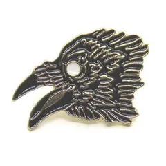 カラス 鴉 ピンバッジ ブローチ 野鳥 鳥 グッズ PUNK パンク