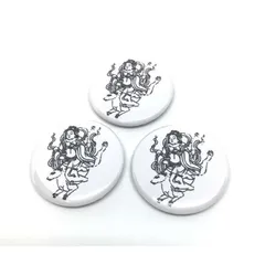 荼枳尼天 ダキニ 缶バッジ ３個セット 白狐 天女 グッズ