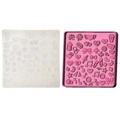 【新品】 シリコンモールド 安全ピン 哺乳瓶 ハート クローバー デコパーツ キーホルダー オタ活 推し活 シリコン型 手芸 クラフト 3Dモールド トレカケース トレカデコ UVレジン LEDレジン 鏡面仕上げ 哺乳瓶 1