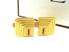 ■美品■ YVESSAINTLAURENT イヴサンローラン ヴィンテージ カフス カフリンクスビジネス 紳士 メンズ ゴールド系 DK7163