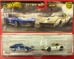 MATTEL HOTWHEELS PREMIUM 2Pack CUSTOM CORVETTE STINGRAY COUPE/'69 COPO CORVETTE HRR80