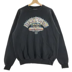【中古】Harley Davidson 両面プリントスウェット スウェット XL ブラック ハーレーダビッドソン[10]