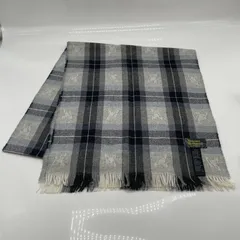 KO3459□Vivienne Westwood　ヴィヴィアンウエストウッド　オーブ　チェック　マフラー　ストール　グレー系　レアデザイン
