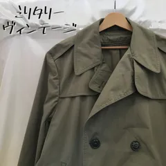 ミリタリー ヴィンテージ トレンチコート アメカジ 古着 メンズ ロング アウター ４０Ｒサイズ ライナー欠品