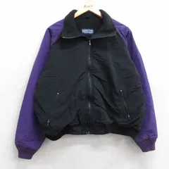 L/古着 ランズエンド 長袖 ジャケット メンズ 00s ワンポイントロゴ ラグラン ツートンカラー 黒他 ブラック 内側フリース 25oct28 中古 アのサムネイル