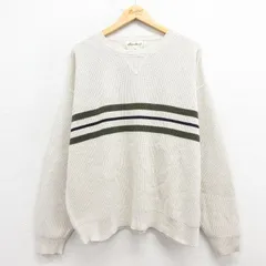 XL/古着 エディーバウアー 長袖 セーター メンズ 00s 大きいサイズ コットン クルーネック 生成り spe 25oct28 中古 ニット トップス
