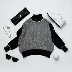 2025年最新】ブラックアンドホワイト セーターの人気アイテム - メルカリ