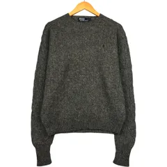 古着 ラルフローレン Ralph Lauren POLO by Ralph Lauren ケーブル編み ラムウールニットセーター メンズL相当/eaa590059