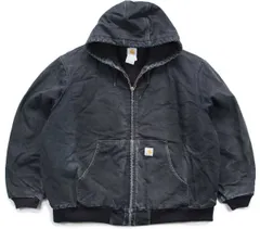 Carhartt カーハート　アクティブジャケット　ブラック　フェード　パーカー 80s USA製 carharttカーハート キルティングライナー ダック地