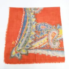 ✿45RPM 大判ストール フリンジ付✿ バンダナ 110cm x 100cm ✿45RPM 大判ストール フリンジ付✿ バンダナ 110cm x 100cm