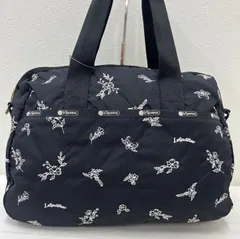 【レスポートサック】アーチ スカラップ 花柄 刺繍 ショルダーバッグ総柄 黒×白 レスポートサック】アーチ スカラップ 花柄 刺繍 ショルダー