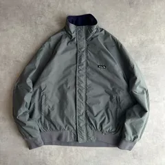 80s〜90s/GERRY/シェルドジャケット/ナイロンブルゾン/裏フリース/ロゴワッペン/Dリング/比翼フロント/スタンドカラー/立ち襟/ノームコア/XL/グレー/jmaple