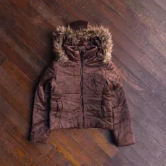 CLEF DE SOL フェイクファー ベロアジャケット アウター ブラウン ユニセックス Mサイズ 00s Y2K