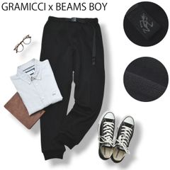 [별주] 그라미치 GRAMICCI x 빔 스보이 BEAMS BOY GLP3-F1038 테이퍼드 프리스 팬츠 스웨트 클라이밍 팬츠 F 블랙 맨즈 무지 심플 아메카지 스트리트