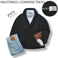 【美品】 ワイルドシングス WILDTHINGS x コンバース トウキョウ CONVERSE TOKYO ポーラテック POLARTEC リバーシブル フリース ジャケット 2 ブラック レディース ♪