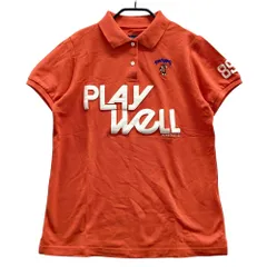サイズ：1 PEARLY GATES パーリーゲイツ  半袖ポロシャツ ワッペン  オレンジ系 [240101539408] ゴルフウェア レディース ストスト