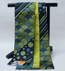 七五三 五歳 男児 羽織袴フルセット 着物 小町 緑色 鷹 お仕立て無料