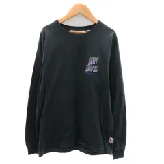 ベンデイビス BEN DAVIS Tシャツ カットソー 長袖 ラウンドネック オーバーサイズ S マルチカラー ダークグレー /YK23