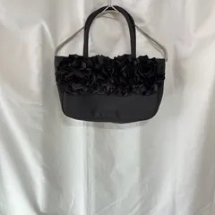 新品 未使用 パーティーバッグ ハンドバッグ ブラック お花 フラワーモチーフ 結婚式 二次会 パーティ フォーマル セレモニー おしゃれ