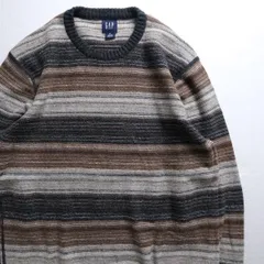 00's オールドギャップ GAP ボーダー コットン ウール ニットセーター (M) マルチカラー 00年代 旧タグ オールド 2006年製 アメリカ古着 USED  ビンテージ ヴィンテージ