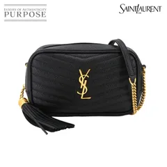 美品 サンローラン SAINT LAURENT ルー ミニ バッグ チェーン ショルダー バッグ レザー ブラック 618057 Lou Mini Bag 90299255