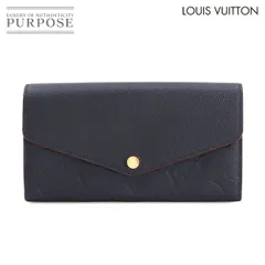 新品同様 ルイ ヴィトン LOUIS VUITTON モノグラム アンプラント ポルトフォイユ サラ 二つ折り 長財布 レザー マリーヌルージュ 90299341