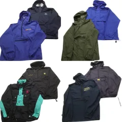 古着卸 まとめ売り アノラックパーカー ジャケット 8枚セット (メンズ L ) ワンポイント チームロゴ バイカラー 中古 古着 NC4577