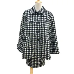 Z1556【美品】Mariko Kohga マリココウガ セットアップ ジャケット+スーツ M相当 千鳥格子柄 ウール 日本製