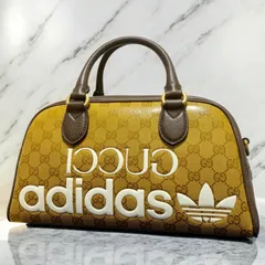 GUCCI×adidas グッチ アディダス GGクリスタル ミニボストンバッグ ハンドバッグ 2way シェリーライン