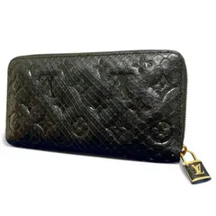 LOUIS VUITTON ルイヴィトン アンプラント×パイソン ジッピーウォレット 蛇革 黒 ブラック 長財布