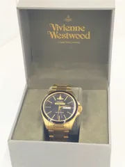 ヴィヴィアンウエストウッド/Vivienne Westwood　VV063GD　メンズウォッチ ゴールドカラー 黒文字盤　動作品 BOX有