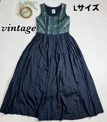 ヨーロッパ古着　本場チロルワンピース　ディアンドル　オーストリア　民族衣装　ユーロヴィンテージ　Lサイズ相当　C004