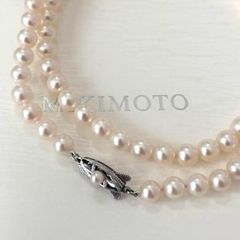 現行クラスプ/照り強/K14✨ミキモト パール ネックレス 7.4～7.8mm 