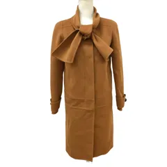 Z1556【希少】セリーヌ CELINE キャメルカラー リバーコート ロング丈 ひざ丈 軽量 FINITION MAIN