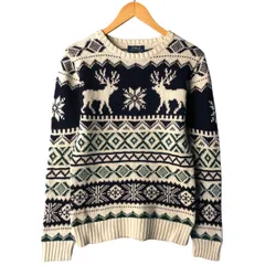 古着 ラルフローレン Ralph Lauren POLO RALPH LAUREN ノルディック柄 コットンニットセーター レディースL相当/eaa390270