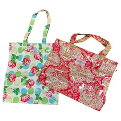 RE220 Cath kidston キャスキッドソン ビニールトートバッグ 2点セット バラ ハイビスカス レディース