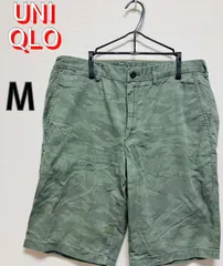 【UNIQLO】（ユニクロ）メンズ迷彩半ズボンMグリーン【送料込み】