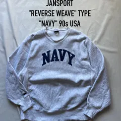 jansport ジャンスポーツ　プリントスウェット　usnavy リバース　USA 90s